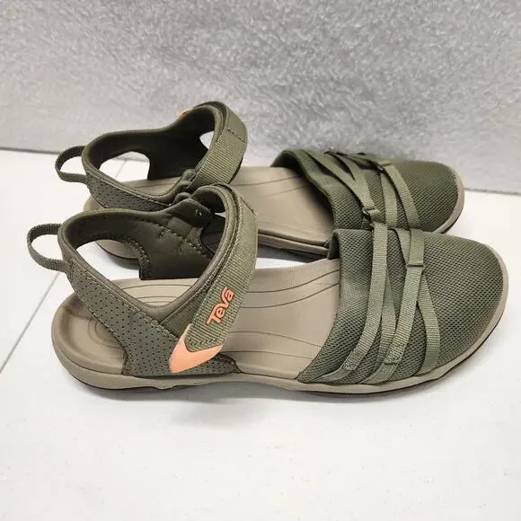Teva Cross-Foot Sporty Closed Toe Tirra Ct Sandal Burnt Olive Womens Size 9 NWOT - Picture 8 of 11